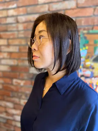 ミディアム 高塩翔大 髪質改善のヘアスタイル