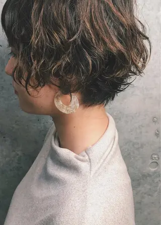 ショート カラー パーマ 【雰囲気ﾍｱ☺︎】 岩井隼人のヘアスタイル