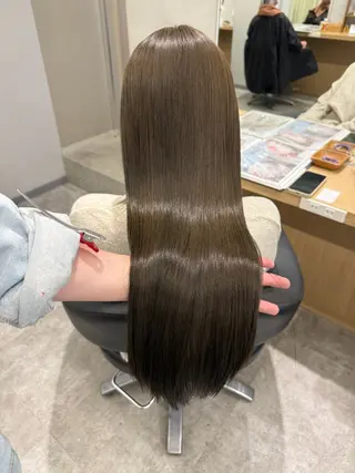 ロング カラー 巻ける髪質改善🫧ハ イライト/永田汰伊智のヘアスタイル