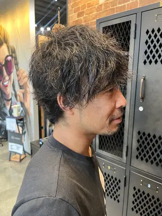 ショート パーマ メンズ 久木原 ゆりのヘアスタイル