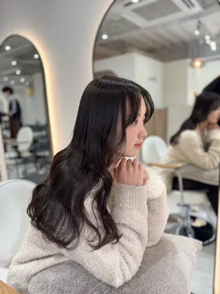 ロング 韓国ヘア/艶髪ロング グレージュ/kanaのヘアスタイル