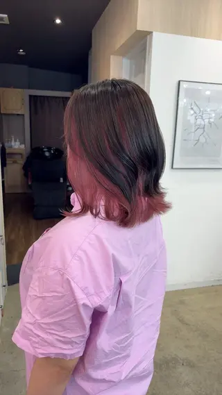 ミディアム カラー 🪽髪質改善矯正 🤍MIU🤍のヘアスタイル