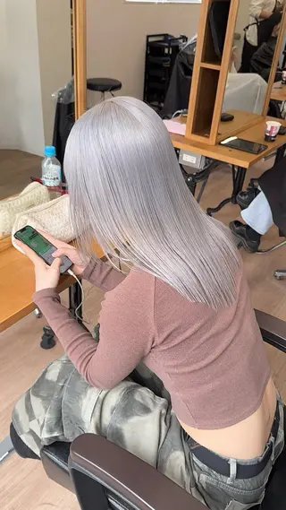 ロング カラー ブリーチ　ハイトーン 特化🌈フジタハルキのヘアスタイル