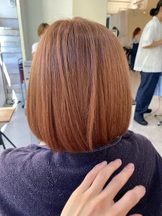 ミディアム カラー レイヤーウルフ エクステ磯部のヘアスタイル