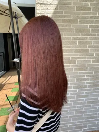 セミロング カラー ヘアアレンジ kei🤎ベージュ /透明感カラー/博多のヘアスタイル