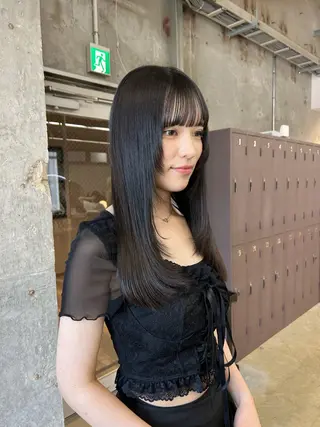 ロング maho/垢抜け カラーパーマメイクのヘアスタイル