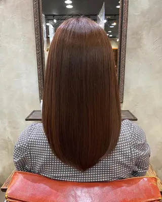 ミディアム カラー パーマ ヘアアレンジ newi 川崎店のヘアスタイル