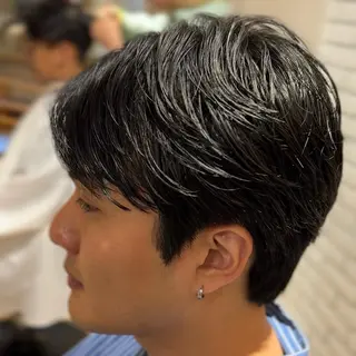 メンズ メンズカット/毛流れ メンズパーマ/ヤナイのヘアスタイル