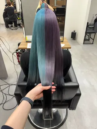 ロング カラー ENA💗NEXT /ハイトーンエクステのヘアスタイル