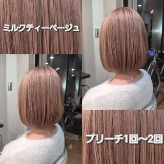 ショート カラー 雅/ダブルカラー/ 白髪ぼかしハイライトのヘアスタイル