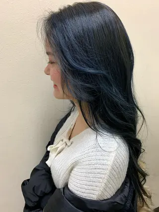 ロング カラー ayaka 縮毛矯正レイヤーのヘアスタイル