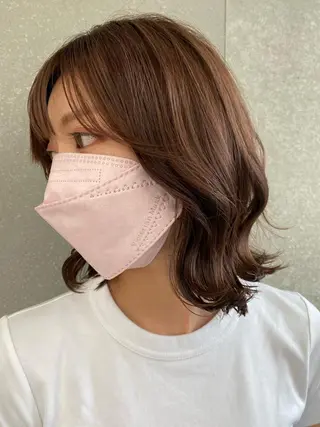 ミディアム 渋谷/ボブ×髪質改善 輝来のヘアスタイル