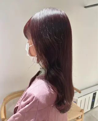 セミロング カラー スキバサミを使わない カット🌼唯🌼のヘアスタイル