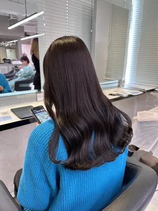 ロング カラー 透明感ベージュカラー 🪞上野🪞AIのヘアスタイル