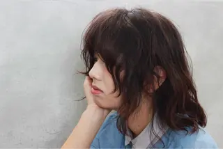 ミディアム カラー パーマ 平尾駅直結/徒歩0分 イノセントヘアのヘアスタイル