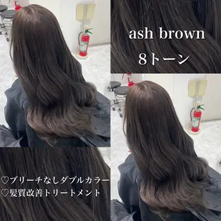 カラー 🤍ブリーチなし ブラウンhimi🤍のヘアスタイル