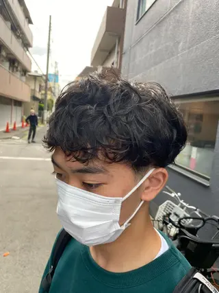 パーマ メンズ メンズブリーチカラー /パーマ ごーた立川のヘアスタイル