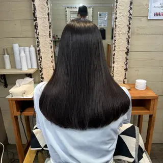 セミロング 髪質改善/縮毛矯正/ 超高濃度水素ケアのヘアスタイル