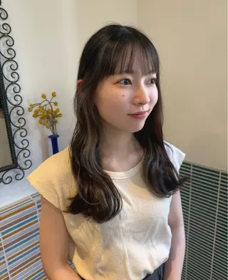 セミロング カラー特化/ブリーチ 梅田中崎町/あかりのヘアスタイル