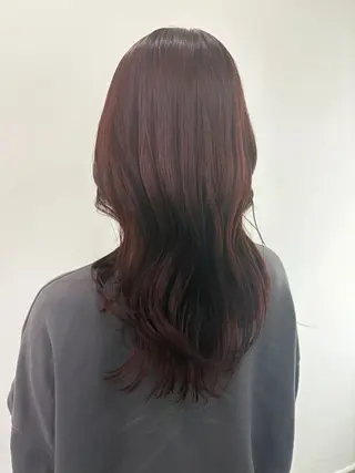 ロング カラー 韓国風骨格カット 艶カラー🩶髙林夏美のヘアスタイル