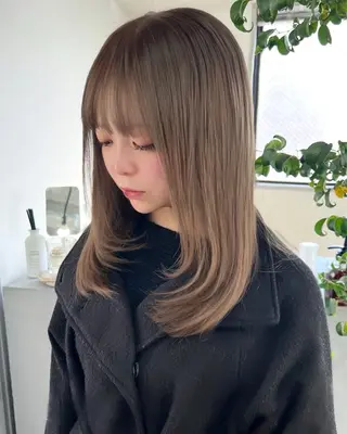 ミディアム note所属・💗hikaru💗 透明感カラーのヘアスタイル