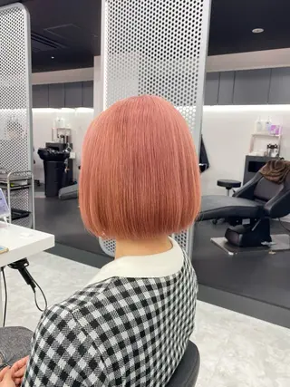 ショート カラー 💖似合わせカラー レイヤー💖縮毛矯正のヘアスタイル