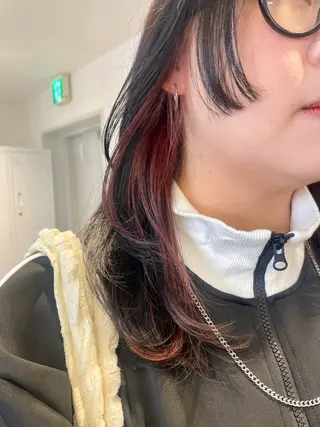 ミディアム カラー ヘアアレンジ 🎀ダブルカラーレイ ヤーyuuri🎀のヘアスタイル