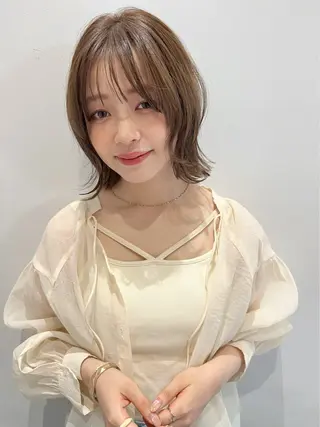 ミディアム カラー ニュアンスヘア☆樋口 希世☆のヘアスタイル