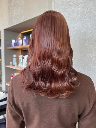 セミロング パーマ 透明感カラー　中嶋 将城のヘアスタイル