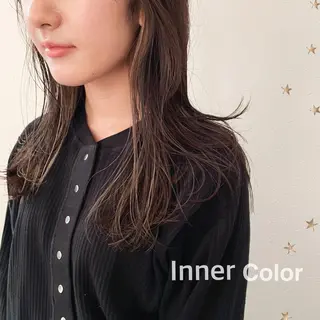セミロング カラー 市川 千夏のヘアスタイル