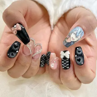 ロング 池袋痛ネイル Nok. 渡辺のネイルデザイン