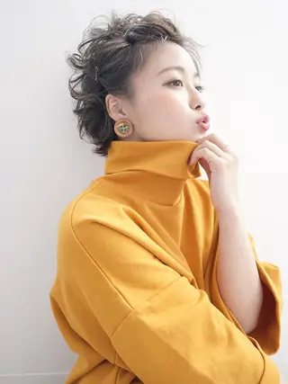 ショート カラー ヘアアレンジ 花井 啓好のヘアスタイル