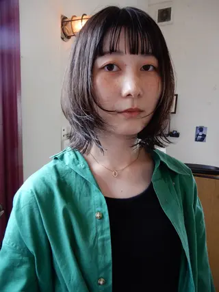 ミディアム カラー デザインカット🎨 ボブ🫟おざきのヘアスタイル