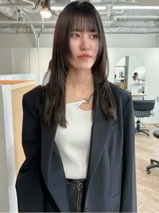 ミディアム ベージュ/髪質改善 新潟/万代/井上佑のヘアスタイル