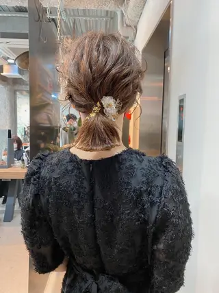 ミディアム カラー ヘアアレンジ ブリーチなしカラー/ 髪質改善/寺門束のヘアスタイル