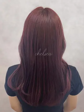 ミディアム 髪質改善チェルシー 表参道💎縮毛矯正のヘアスタイル