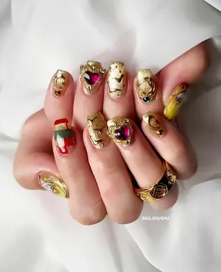 ネイル 3dパーツ/流行り 👧shushu❤️のネイルデザイン