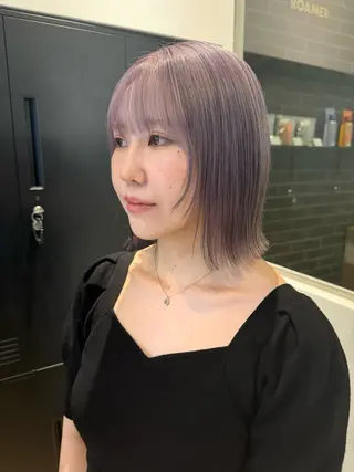 ミディアム 須藤 優真 切りっぱなしボブのヘアスタイル