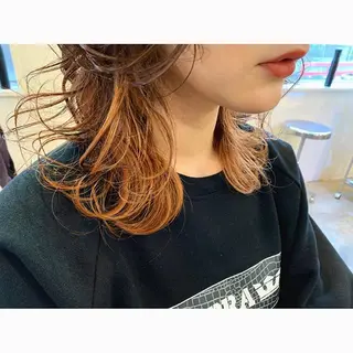 ミディアム カラー ヘアアレンジ N° uairo 川崎店【ユアイロ】のヘアスタイル