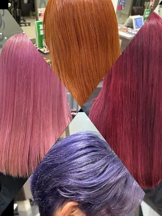 カラー レイヤー 艶々カラーのヘアスタイル