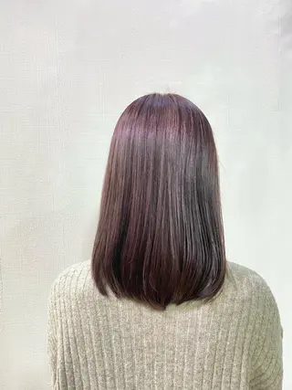 ミディアム カラー 佐藤 森夏のヘアスタイル
