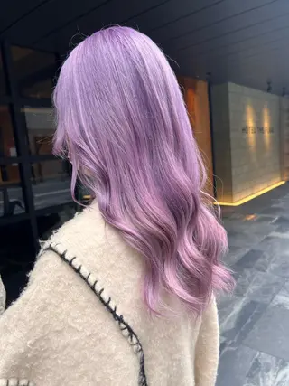 ロング azusa/心斎橋/ ハイトーンカラーのヘアスタイル
