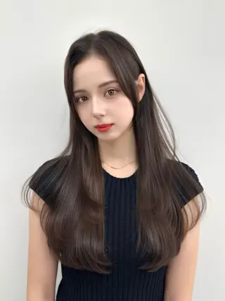 セミロング 前髪顔まわりカット 🌈中村海聖のヘアスタイル