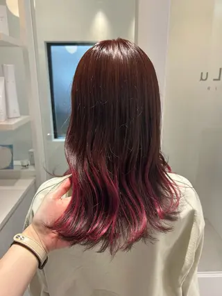 ミディアム カラー チアキ ジュリのヘアスタイル