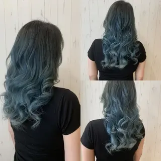 ロング カラー ヘアカラー&縮毛矯正 STAR☆RIVERのヘアスタイル