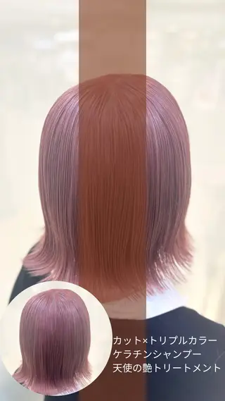 ショート カラー 縮毛矯正/髪質改善/ 艶髪ササキナツミのヘアスタイル