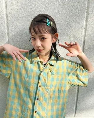 ミディアム カラー ハッシュカット カシマハヤトのヘアスタイル
