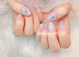 ネイル 23時まで❤︎韓国、 ワンホンネイルのネイルデザイン