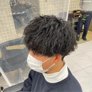 セミロング パーマ ヘアアレンジ メンズ メンズ特化 水口湧太のヘアスタイル