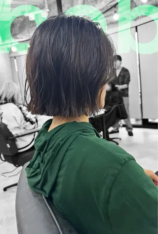 ショート 最高峰ボブ/ 切りっぱなし/田野のヘアスタイル
